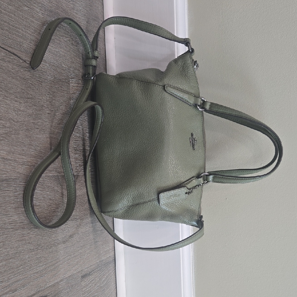 Medium Green Coach Shoulder Strap Purse